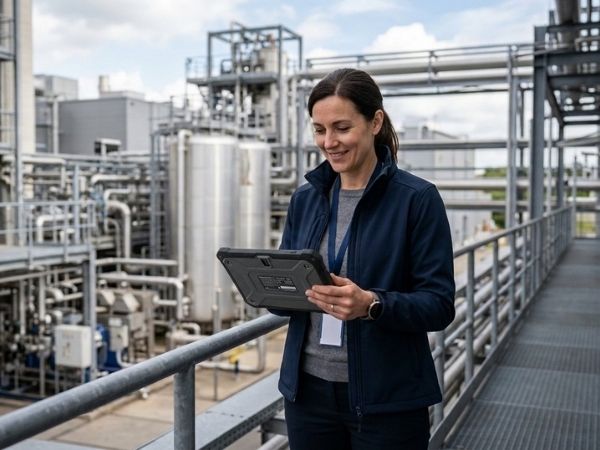 Gerente revisando plan de mantenimiento para Certificación ISO 55001 | Bureau Veritas Certification Colombia