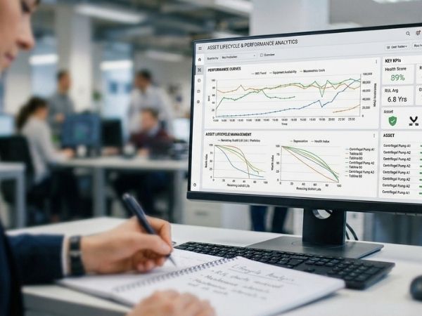 Auditor evaluando software de gestión de activos para la Certificación ISO 55001 | Bureau Veritas Certification Colombia